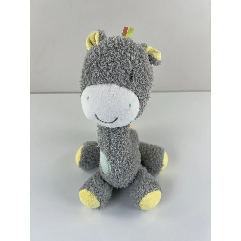 Okie Dokie Gray & Yellow Soft Plush 10